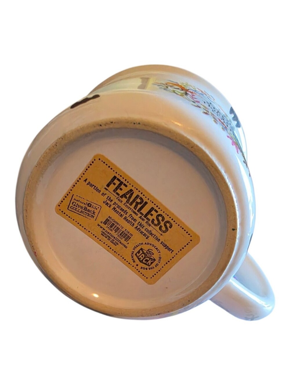 NWT Inspirational Ceramic Mug “Today I Will Not Stress” Floral Coffee Cup - Picture 3 of 5